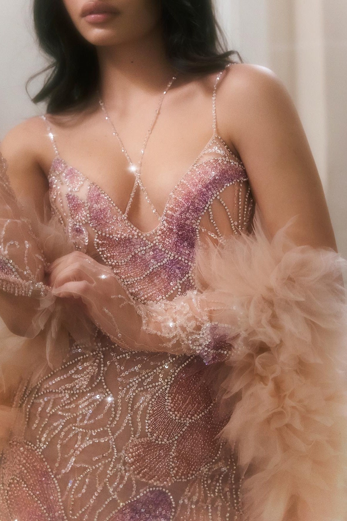 Modest 3D Floral Beaded Sweetheart Mermaid Evening Dress SS478