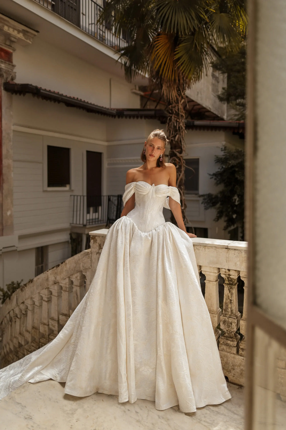 Off the Shoulder Sexy Sweetheart Bodice Satin Wedding Bridal Dress SW181 Sheer Fairy